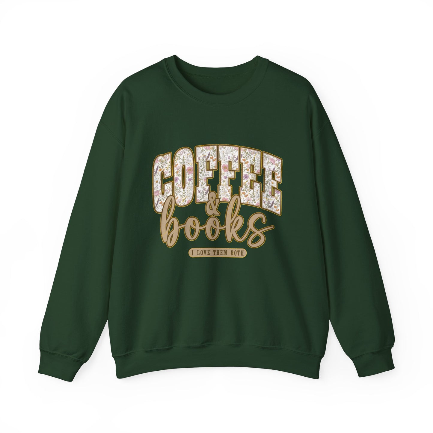 Coffee & Books Crewneck Sweatshirt | Cozy Reading Coffee Shirt