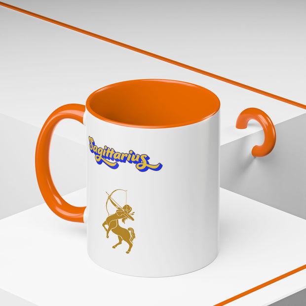 'Sagittarius' Zodiac Accent Coffee Mug