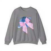 Blue Saturn Wrapped In A Pink Bow Unisex Crewneck Sweatshirt