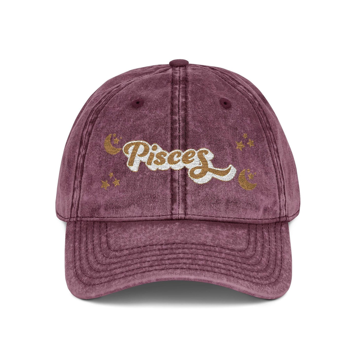 'Pisces' Vintage Embroidered Cap