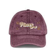 'Pisces' Vintage Embroidered Cap