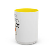 'You and Me Against The World' Accent Coffee Mug
