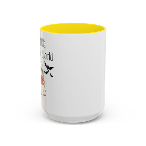 'You and Me Against The World' Accent Coffee Mug