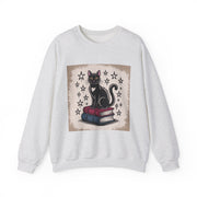 Cat and Book Lover's Crewneck Sweatshirt