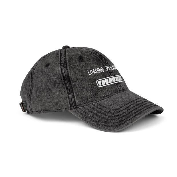 'Loading...Please Wait' Vintage Embroidered Cap
