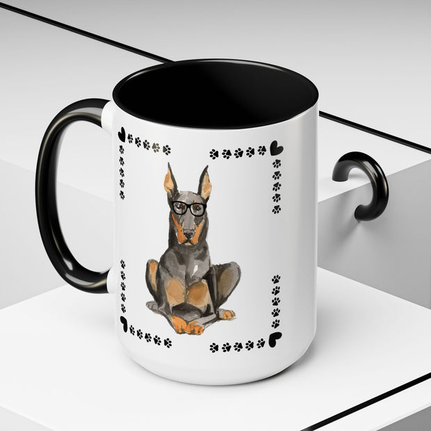 Geeky Good Doberman Accent Coffee Mug