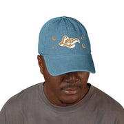 'Leo' Denim Embroidered Cap