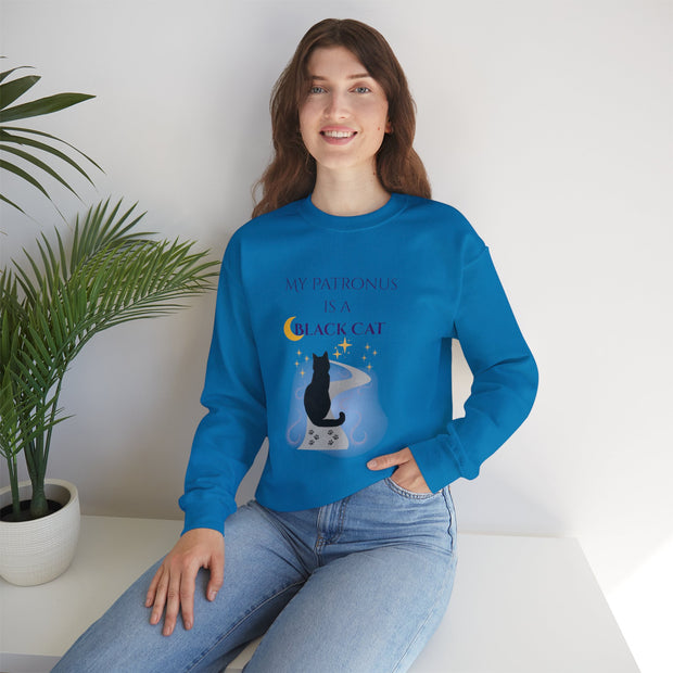 'My Patronus Is A Black Cat' Unisex Crewneck Sweatshirt