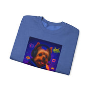 Gaming Yorkie Controller Sweatshirt | Gamer Yorkshire Terrier graphic crewneck