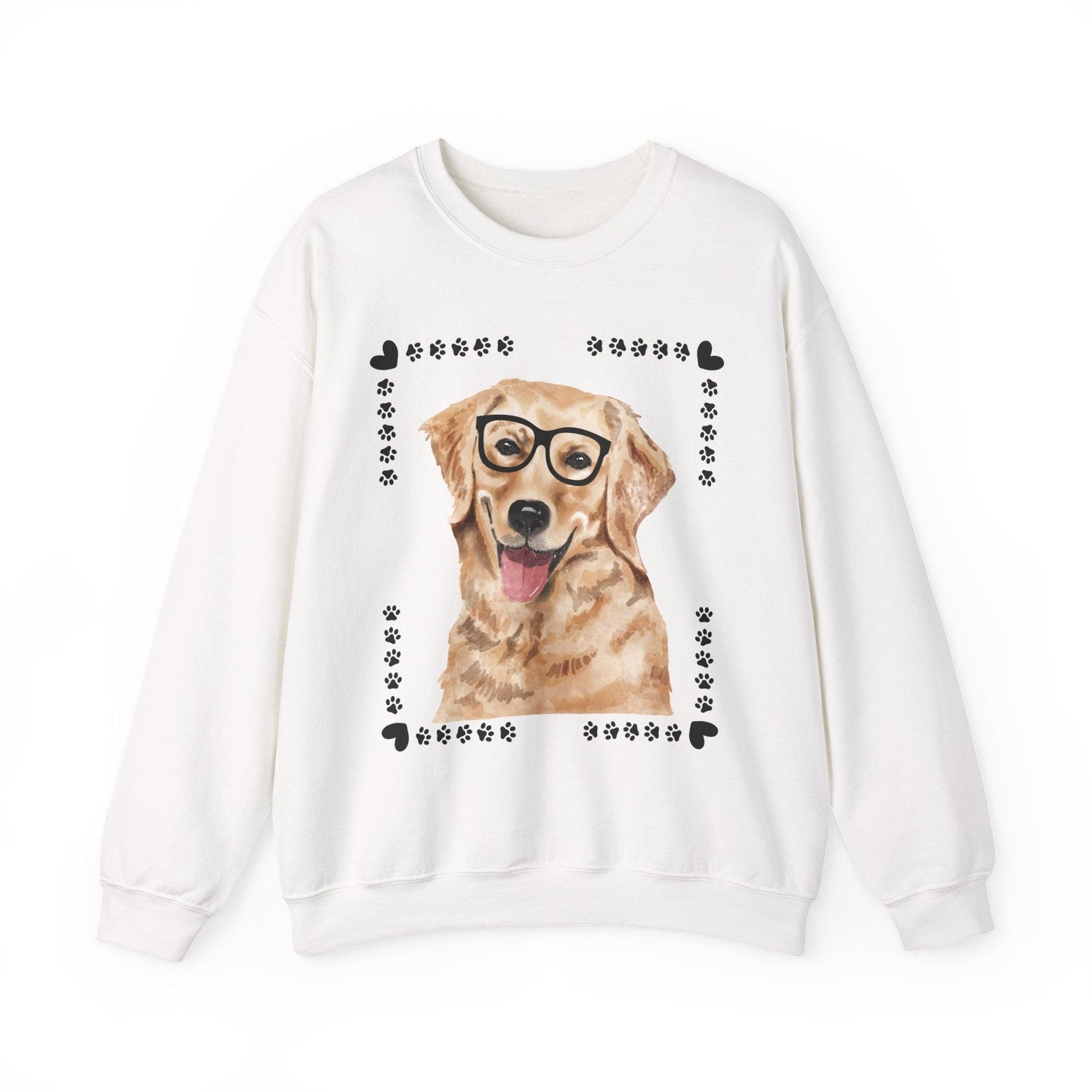 Geeky Good Golden Retriever Unisex Crewneck Sweatshirt