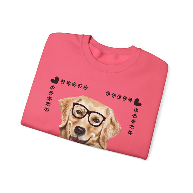 Geeky Good Golden Retriever Unisex Crewneck Sweatshirt