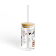 Addicted to Boba, Coffee, and Cats Sipper Glass