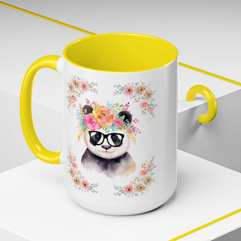 Geeky Goddess Panda Accent Coffee Mug