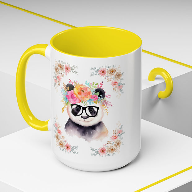 Geeky Goddess Panda Accent Coffee Mug
