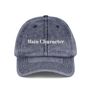 'Main Character' Vintage Embroidered Cap
