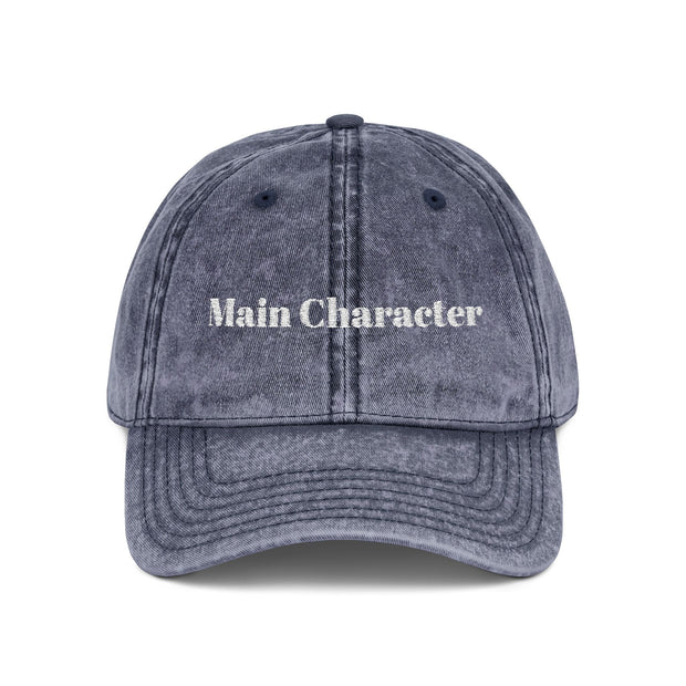'Main Character' Vintage Embroidered Cap
