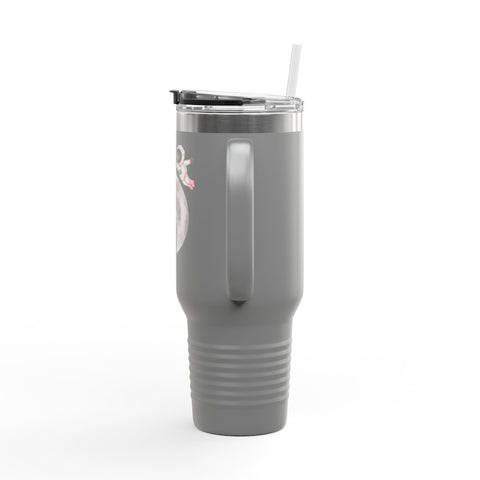 Astronaut Flying To The Moon Insulated Travel Mug, 40oz