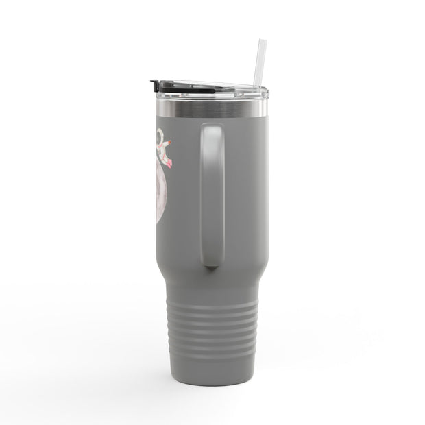 Astronaut Flying To The Moon Insulated Travel Mug, 40oz