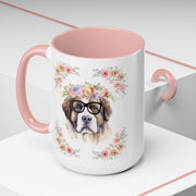 Geeky Goddess Saint Bernard Accent Coffee Mug
