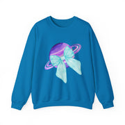 Purple Saturn Wrapped In A Bow Sweatshirt