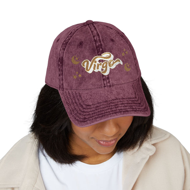 'Virgo' Vintage Embroidered Cap