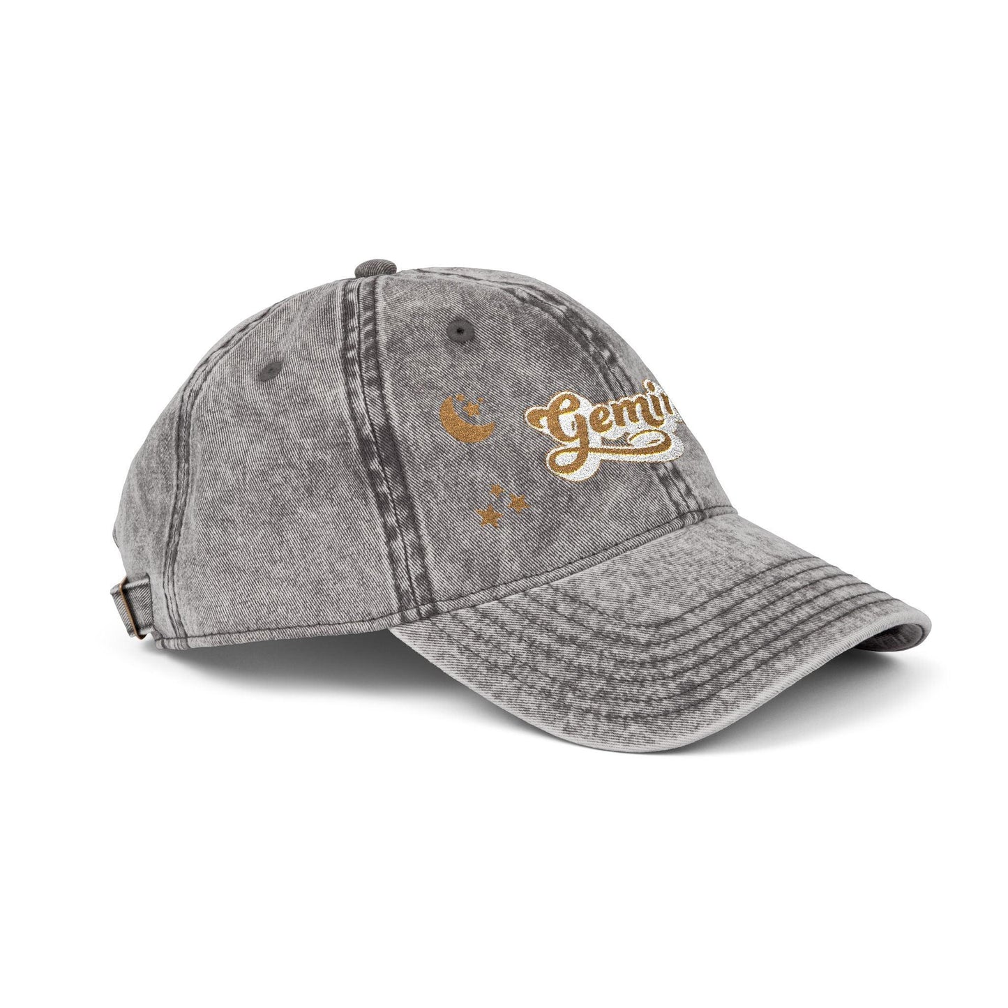 'Gemini' Vintage Wash Embroidered Cap