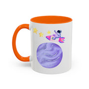 Astronaut Taking Off In Space Accent Coffee Mug