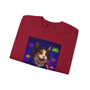 Gamer Cat Crewneck Sweatshirt, Cozy Gamer Apparel, Perfect Gift for Cat Lovers, Funny Sweatshirt for Birthdays, Gaming Merchandise