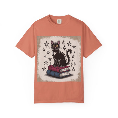 Cat and Book Lover's T-Shirt,