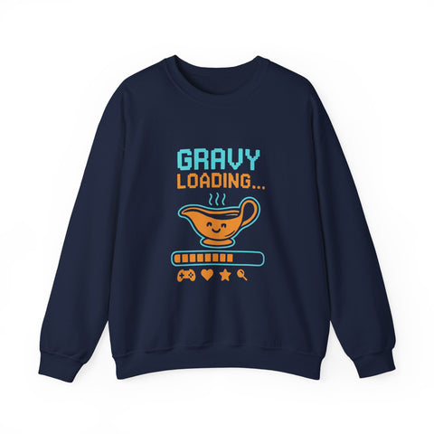 Gravy Loading Sweatshirt, Fun Unisex Crewneck, Thanksgiving Apparel, Casual Gift for Foodies, Humor Sweatshirt