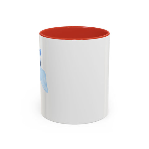 Blue Saturn Wrapped In A Blue Bow Accent Coffee Mug