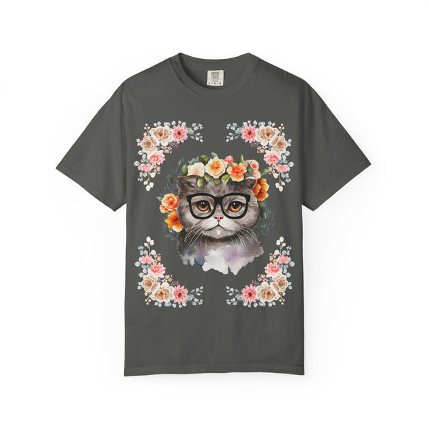 Geeky Goddess Gray Cat Unisex T-Shirt
