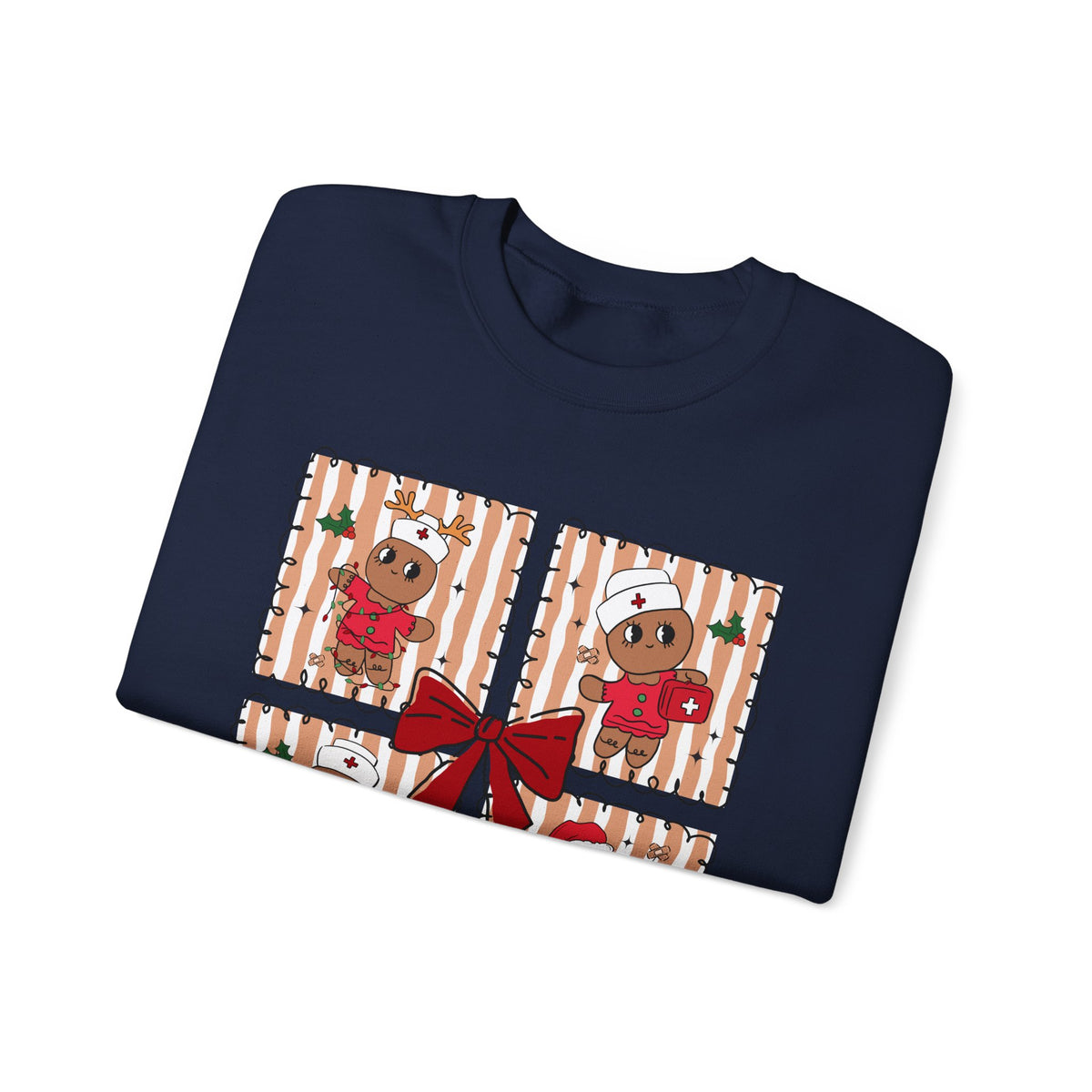 Gingerbread Christmas Sweatshirt, Cute Gingerbread Crewneck, Christmas Bow Sweatshirt, Gingerbread Man Shirt, Funny Holiday Sweater, Christmas Gift