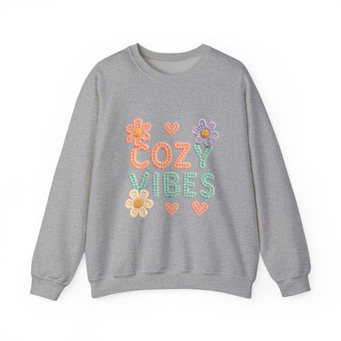 Cozy Vibes Sweatshirt - Perfect for Relaxing, Gifts, Spring Fashion, Casual Wear, Family Gatherings
