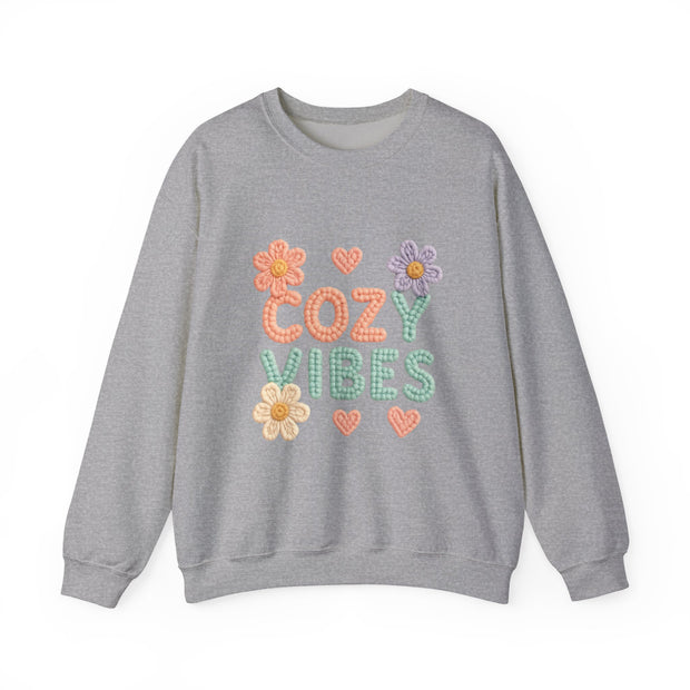 Cozy Vibes Sweatshirt - Perfect for Relaxing, Gifts, Spring Fashion, Casual Wear, Family Gatherings