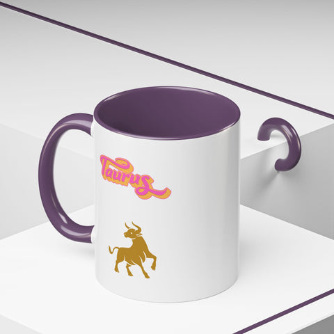 'Taurus' Zodiac Accent Coffee Mug