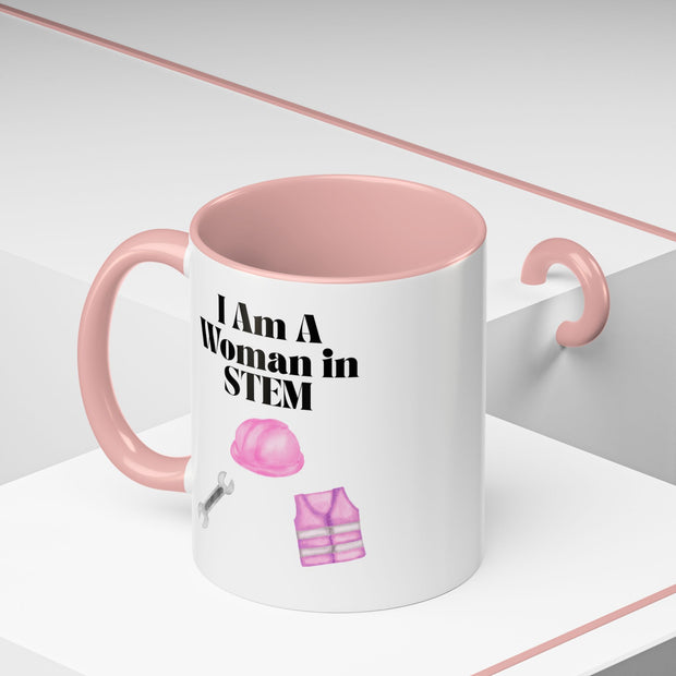 'I Am A Woman In STEM' Engineer Accent Coffee Mug