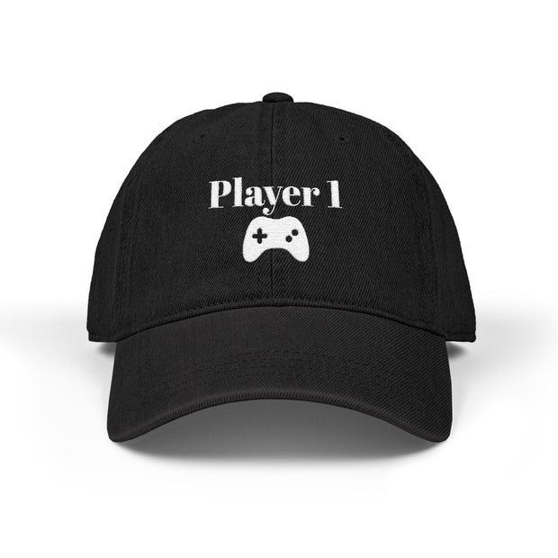 'Player 1' Denim Embroidered Cap