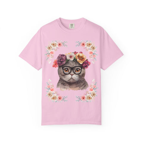 Geeky Goddess Dark Gray Cat Unisex T-Shirt
