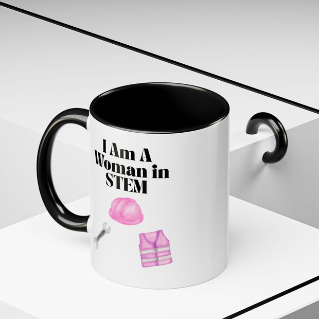 'I Am A Woman In STEM' Engineer Accent Coffee Mug