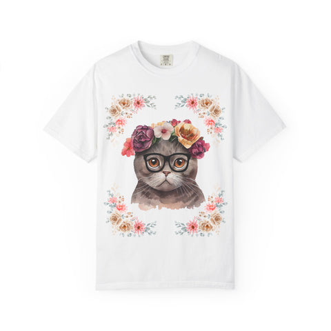 Geeky Goddess Dark Gray Cat Unisex T-Shirt