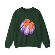 Purple Pumpkin Wrapped In A Bow Unisex Crewneck Sweatshirt