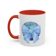 Blue/Green Planet Wrapped In A Bow Accent Coffee Mug
