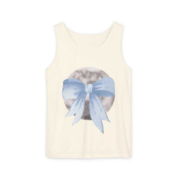 Moon Wrapped In Bow Unisex Tank Top