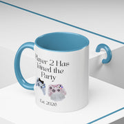 'Player 2 Has Joined The Party' 'Est. 2026' Accent Coffee Mug