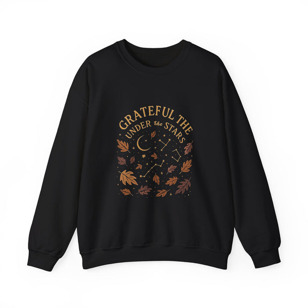 Grateful Under the Stars Sweatshirt - Cozy Unisex Crewneck, Perfect for Fall, Thanksgiving, Gift for Friends, Family