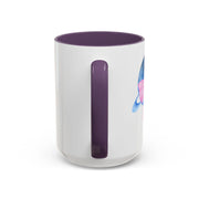 Blue Saturn Wrapped In A Pink Bow Accent Coffee Mug