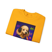 Gamer Dog Sweatshirt, Unisex Crewneck, Cute Gaming Apparel, Gift for Pet Lovers, Funny Sweatshirt, Cozy Gaming Clothing