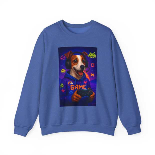 Gaming Jack Russell Controller sweatshirt | Retro Arcade Gamer Puppy Graphic