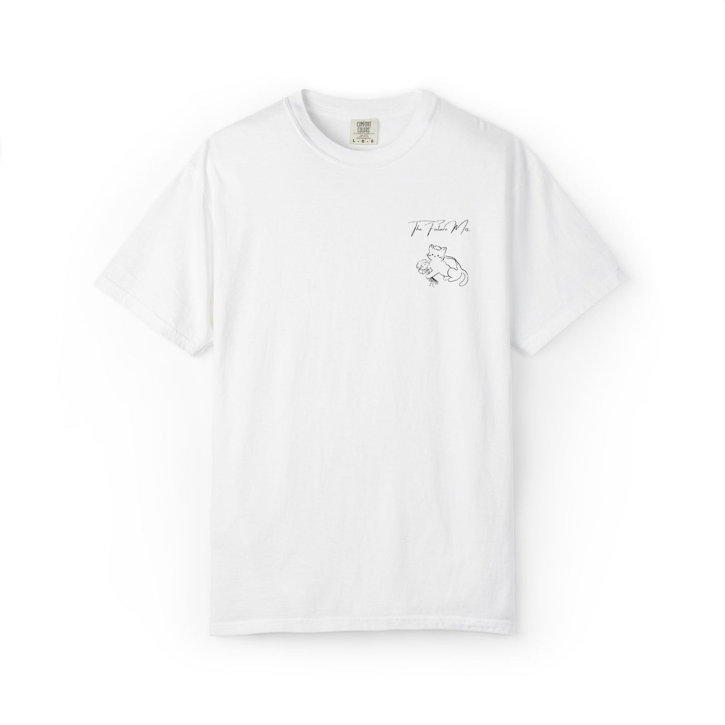 The Future Mrs Shirt, Cat Bride Embroidered Tee, Minimalist Bridal Shower Shirt, Coquette Wedding Tee, Future Wife Shirt